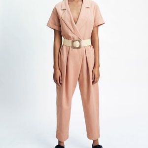 Zara jumpsuit in pink.